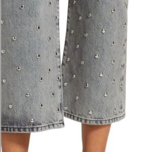 Frame Denim Gray Ankle & Cropped Jeans studded